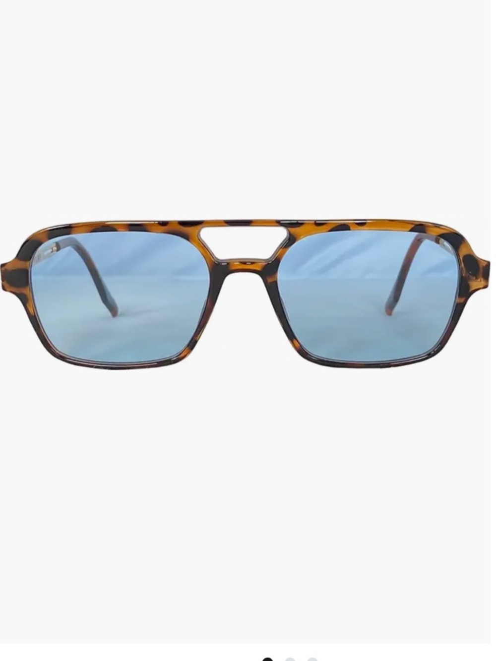 Tortoiseshell Frame Sunglasses with Blue Lenses